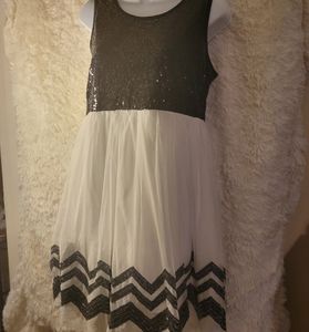 Beautiful black white girls dress